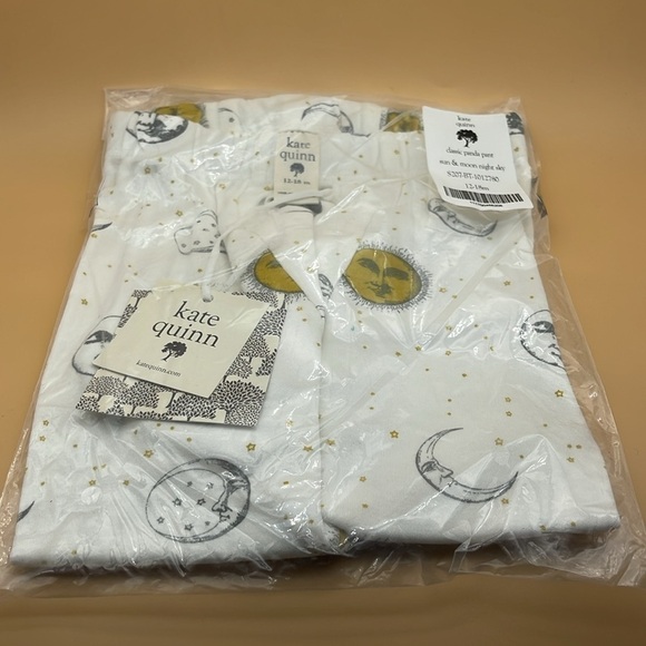 Kate Quinn classic panda pant, sun & moon night sky, organic cotton, 12-18 month - Picture 4 of 5